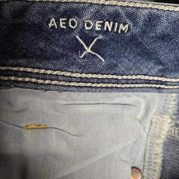 American Eagle Outfitters Blue Women's Super Stretch Kick Boot Jeans Size 4 - Picture 6 of 6